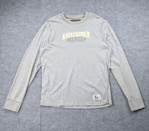 Vintage Abercrombie & Fitch Shirt Mens XXL 3D Embroidered Logo Y2K Skater Grunge